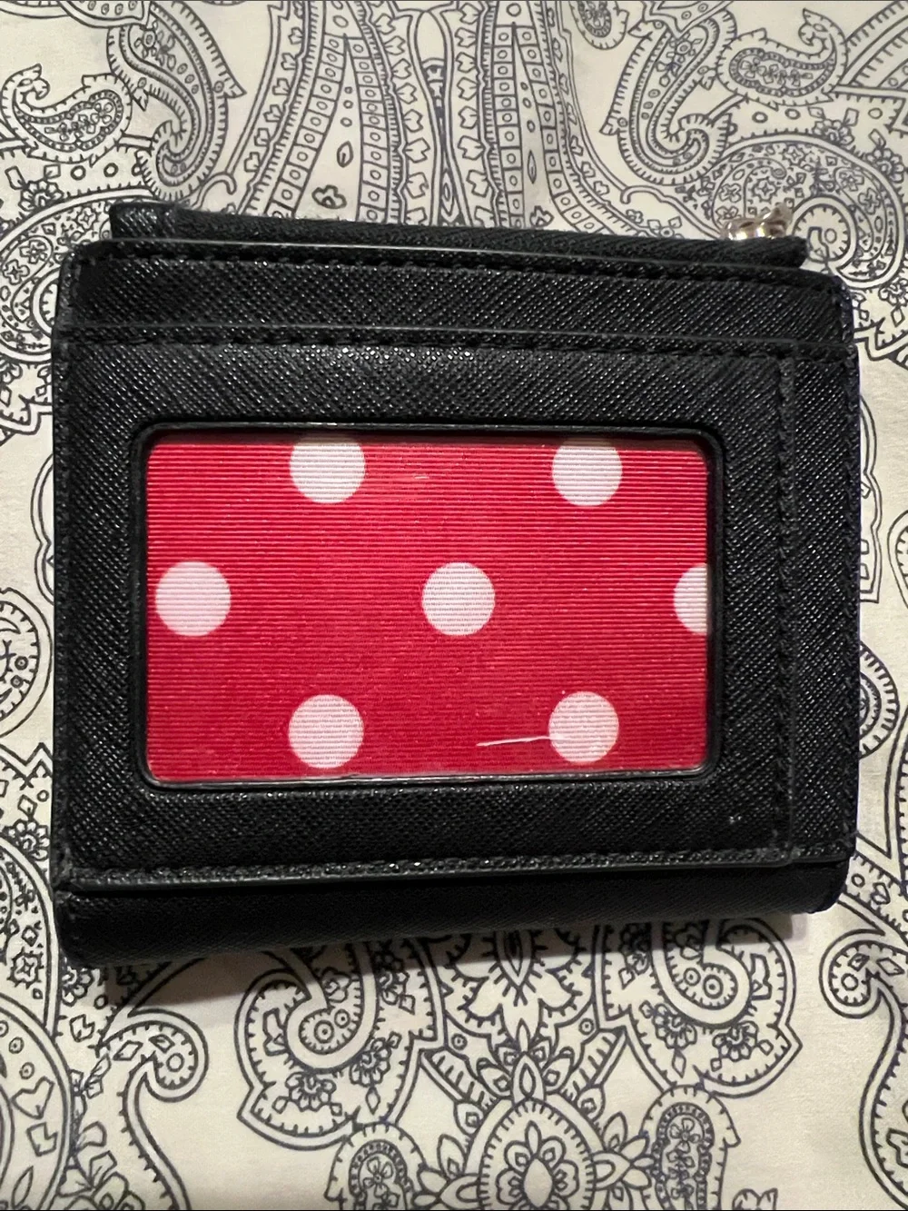 kate spade Black Wallet with Red Polka Dot Bow